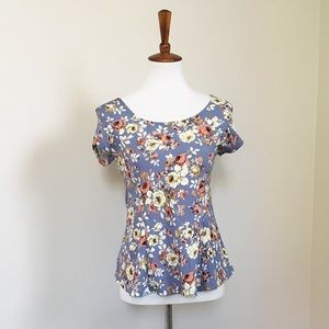Peplum floral top